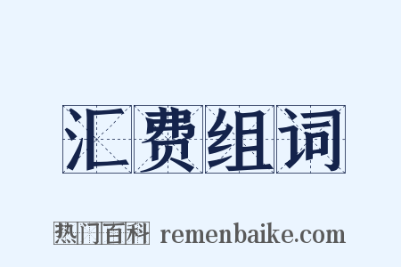 汇费组词是什么意思的图片